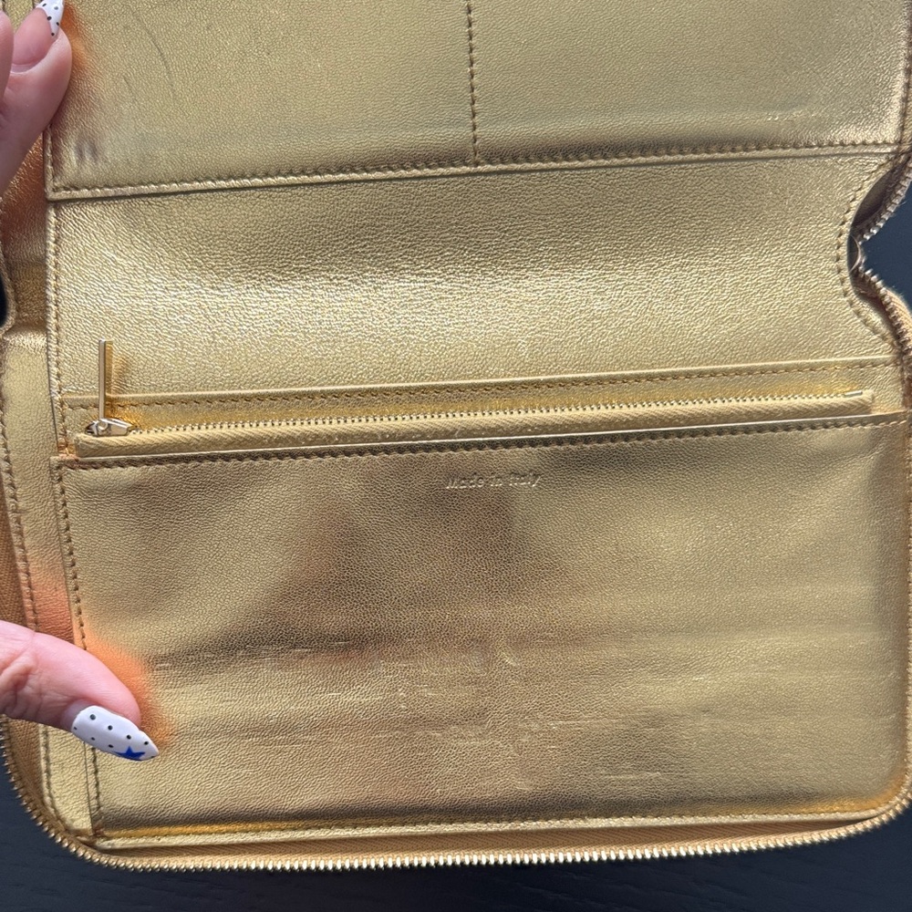 Celine Gold and Tan Wallet - Picture 3 of 7